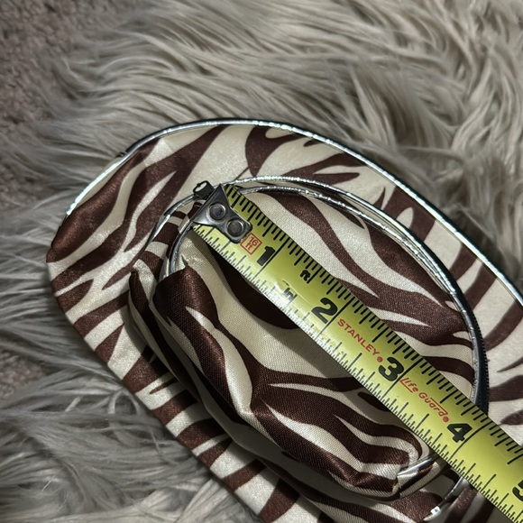 NWOT Set of 3-Cosmetic Bag-Animal Print-Brown/Cream - Picture 9 of 11